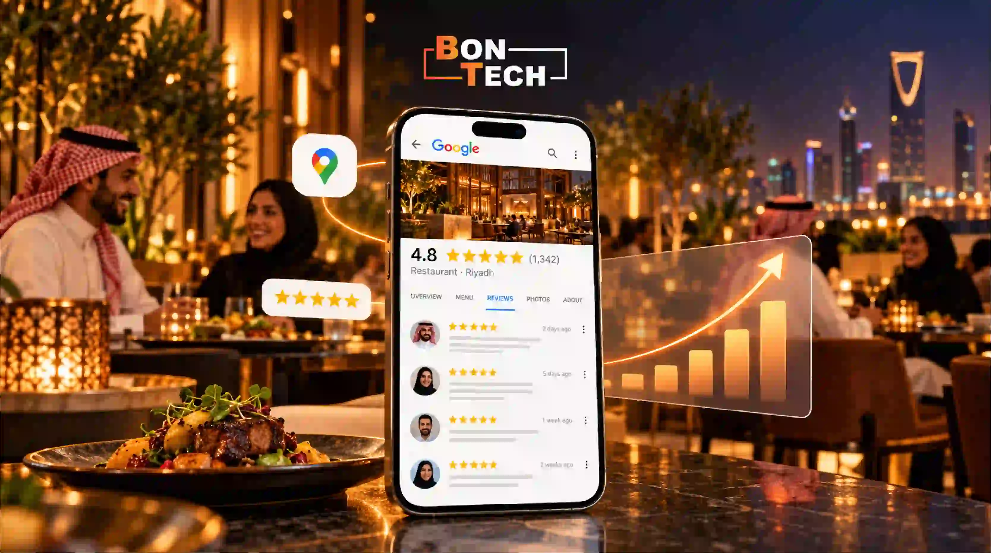 تقييم المطاعم على جوجل | دليل زيادة التقييمات بالسعودية