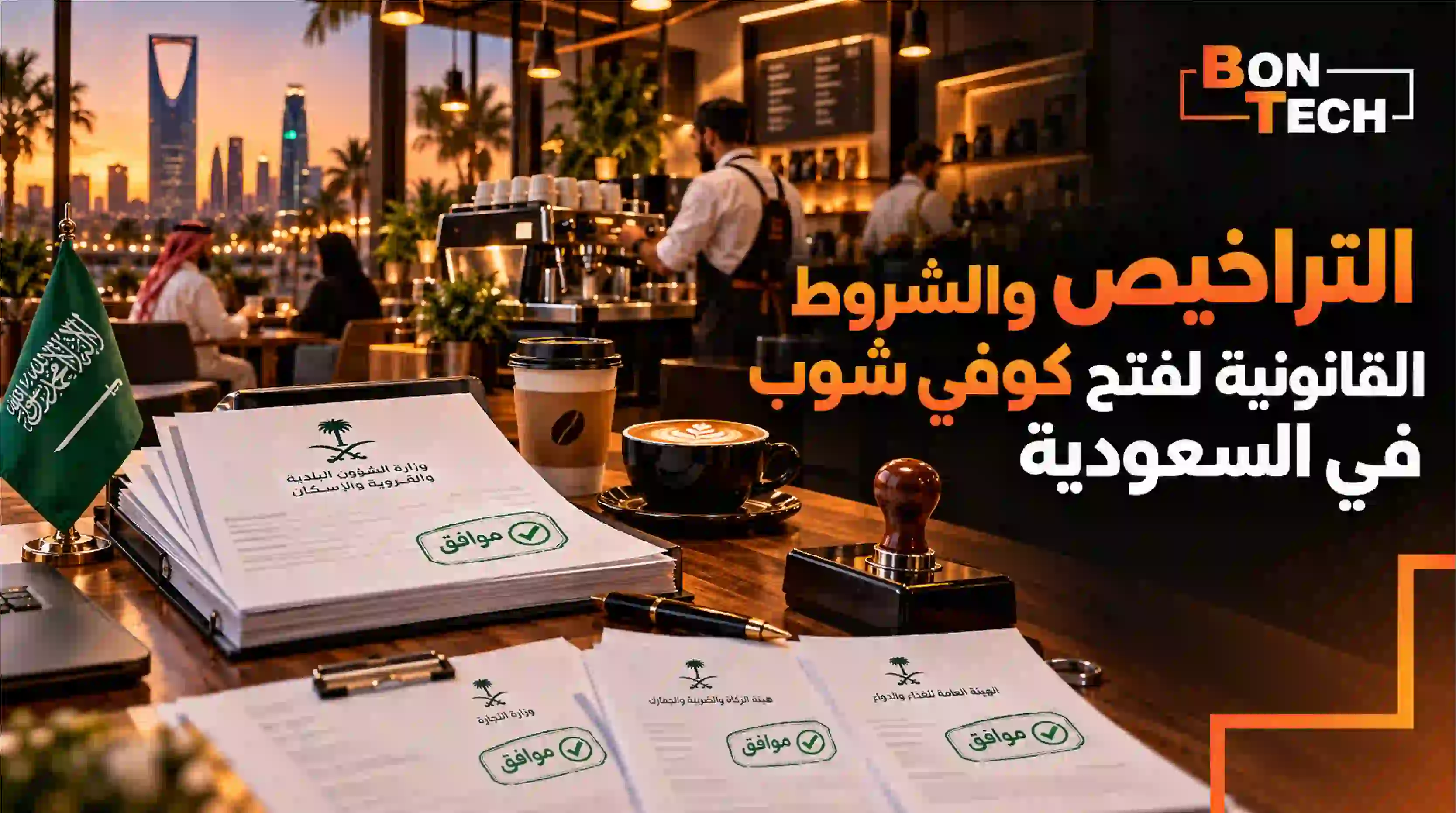 التراخيص والشروط القانونية لفتح كوفي شوب في السعودية
